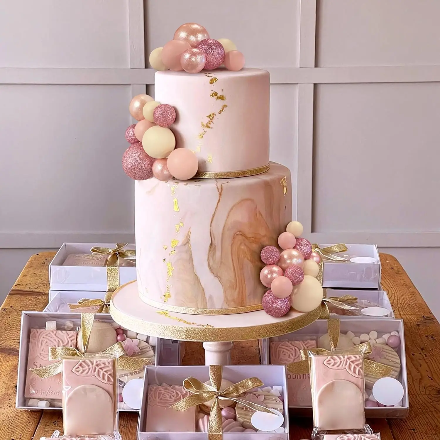 32 Stück Ball kuchen Picks bunte kugelförmige Kuchen deckel Perlen kugeln Cupcake Kuchen einsatz Topper für Geburtstags feier Hochzeits dekor – Detail 31