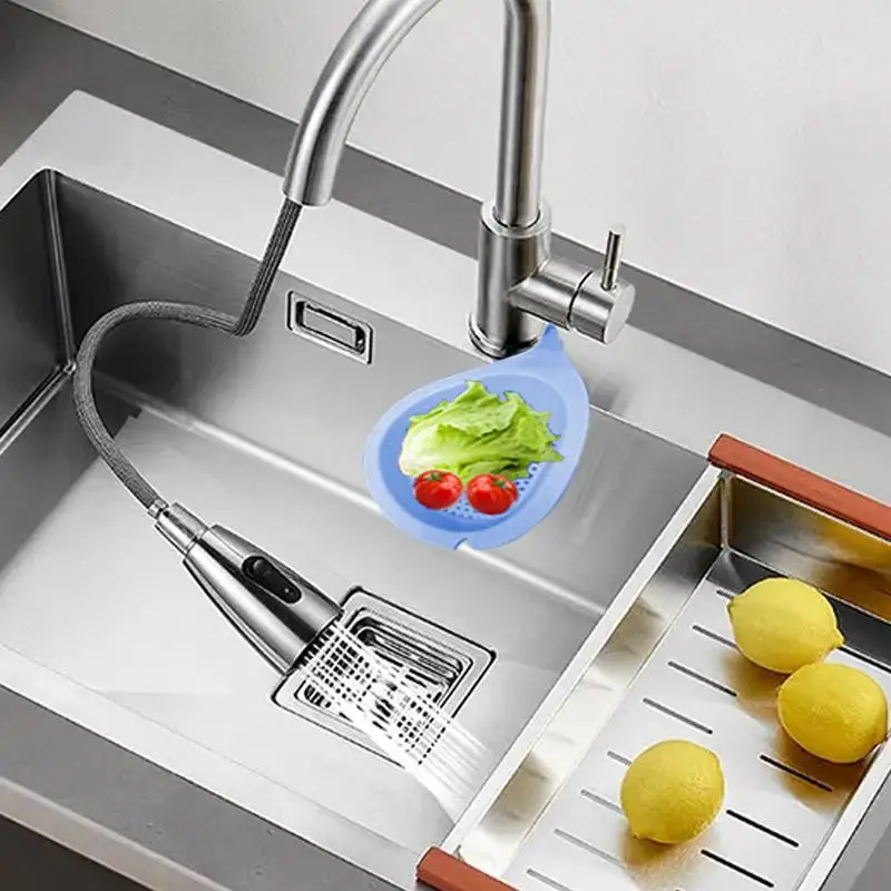 Kitchen Sink Drain Basket Fruit Washing Basket Grapes Washing Bowl Whale Shape Fruit Strainer Basket For Home Bathroom Kitchen