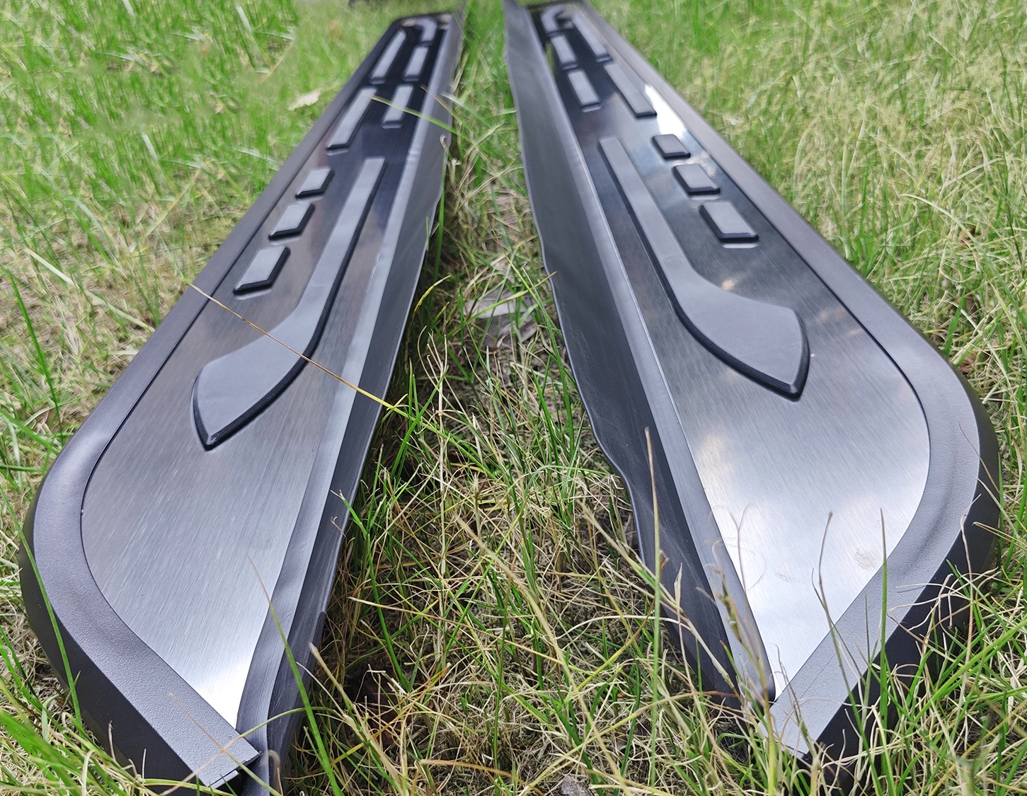 2 قطعة مناسبة ل Volkswagen VW ID.4 2020-2025 لوحات الجري خطوات جانبية Nerf Bar أسود XM دواسة ألومنيوم (مع الأقواس) #3