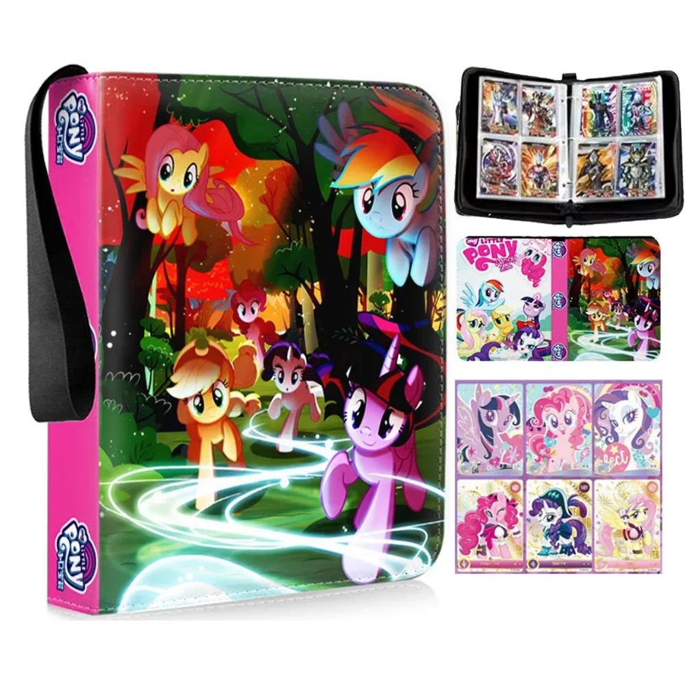 240/400pcs Card Album Book My Little Pony Twilight Sparkle Rainbow Dash Rarity Letter Holder Binder Card Notebook Collection Toy