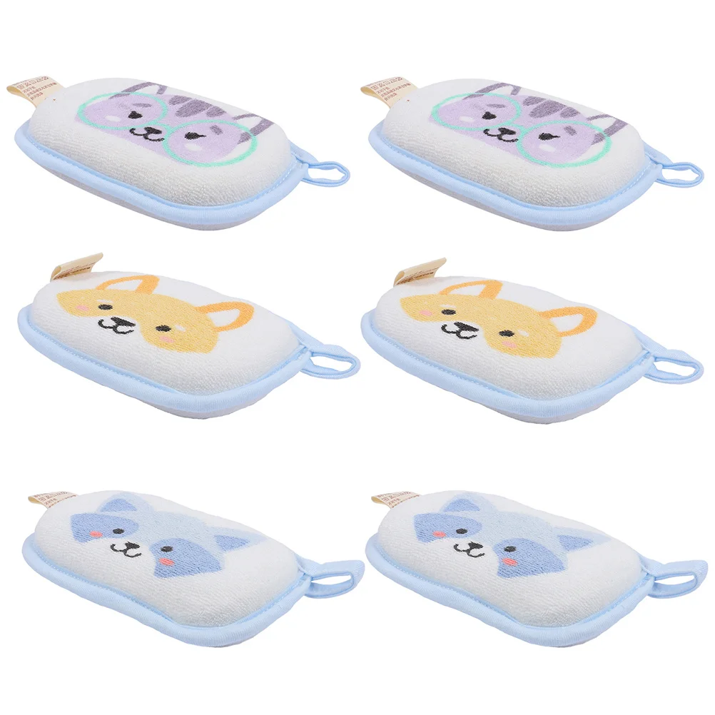 

6Pcs Bath Sponge Cotton Soft Absorbent Exfoliating Scrubber for Care Bath Brush Shower Sponge