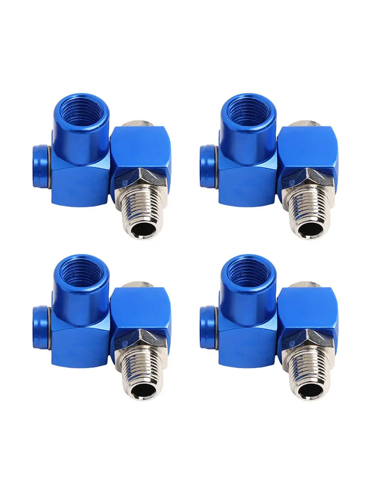 Four Pneumatic Air Hose Swivel Connectors 14 Inch with For 360 Degree Rotation to Increase Flexibility Between Hose and Tools