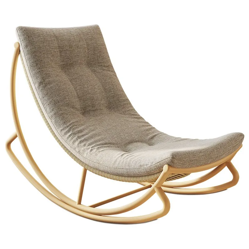 Leisure Lazy Style Metal Rocking Chair Can Be Used As A Lazy Sofa Home Living Room Balcony Nap Leisure Single Rope Rocking Chair