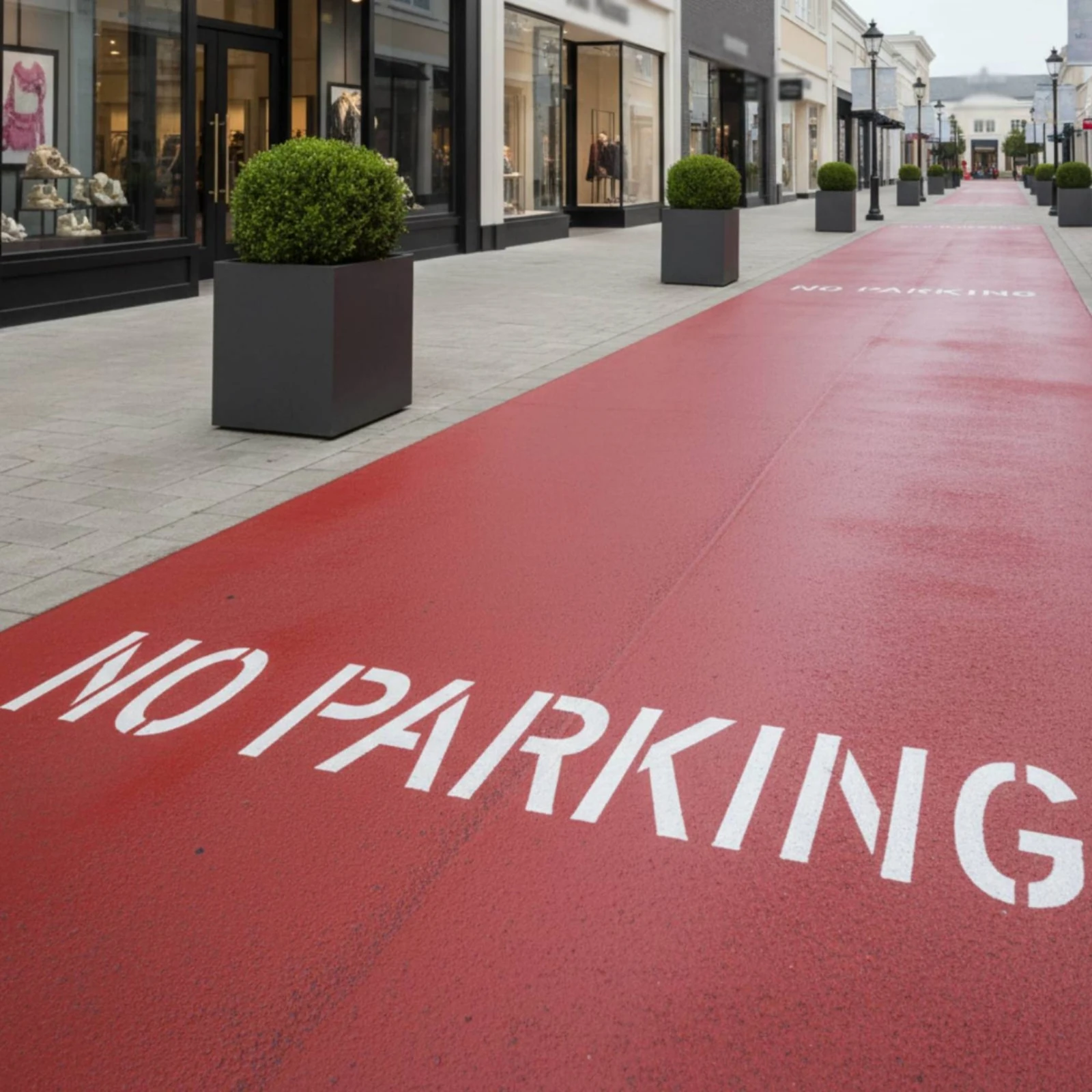 

No Parking Stencil Silicone Pavement Marking Stencil Foldable Large