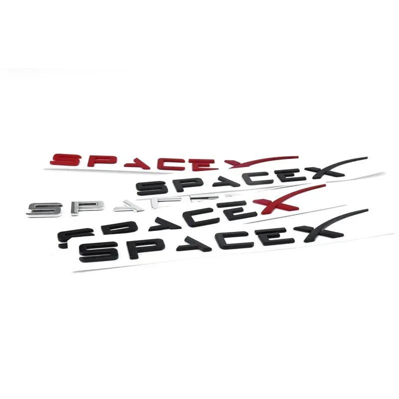 ABS Space X Rear Boot Trunk Emblem Badge Car Sticker Decals for Tesla SpaceX Model 3 X S Y Car Styling Accessories