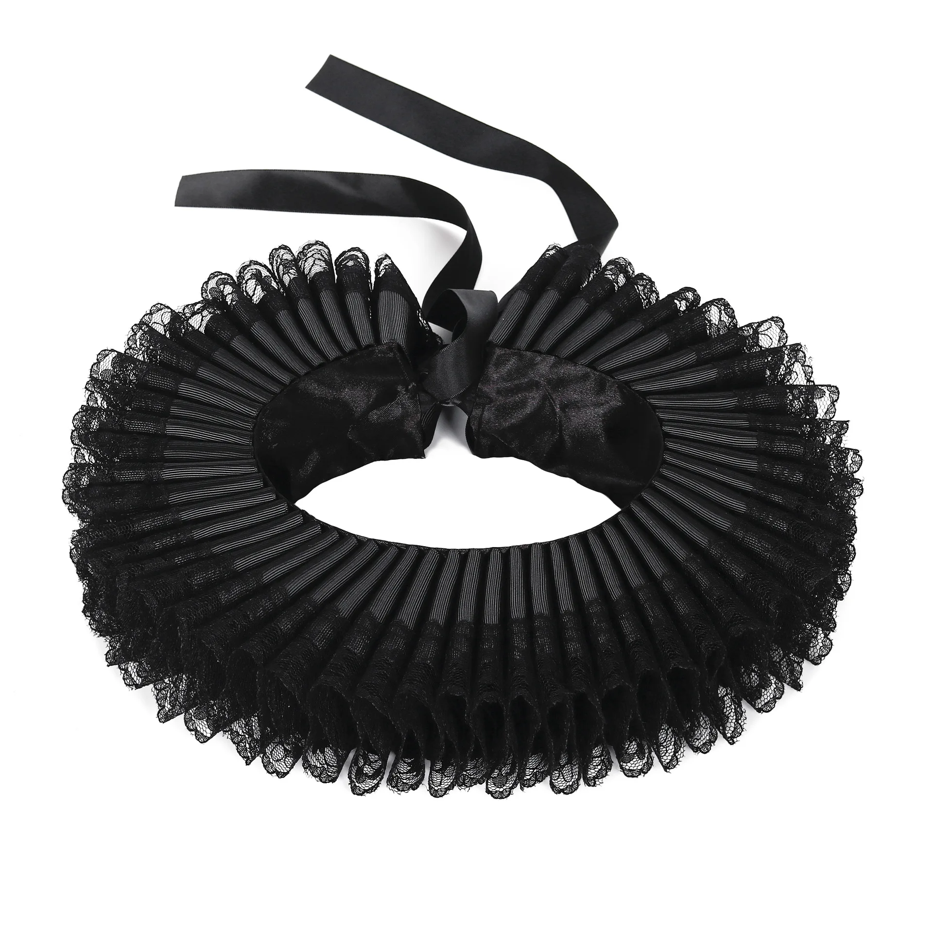 Handmade Elizabeth Literary Ruffian Collar Lace Splicing Exaggerated Fake Collar High-end Opera Performance Props