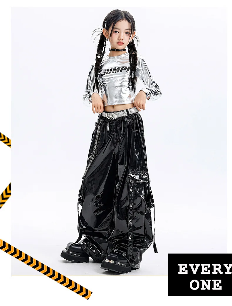 Kinder-Jazz-Tanzkostüme, trendige Modeanzüge für Mädchen, Kinder-Hip-Hop-Bühnenauftritte, „Fried Street“-Mädchen – Detail 11