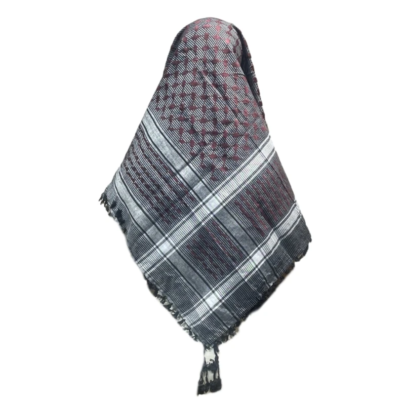 Sciarpa Shemagh del deserto Foulard arabo ad alto assorbimento Unisex Kefiah Bandana Copricapo universale Sciarpa araba