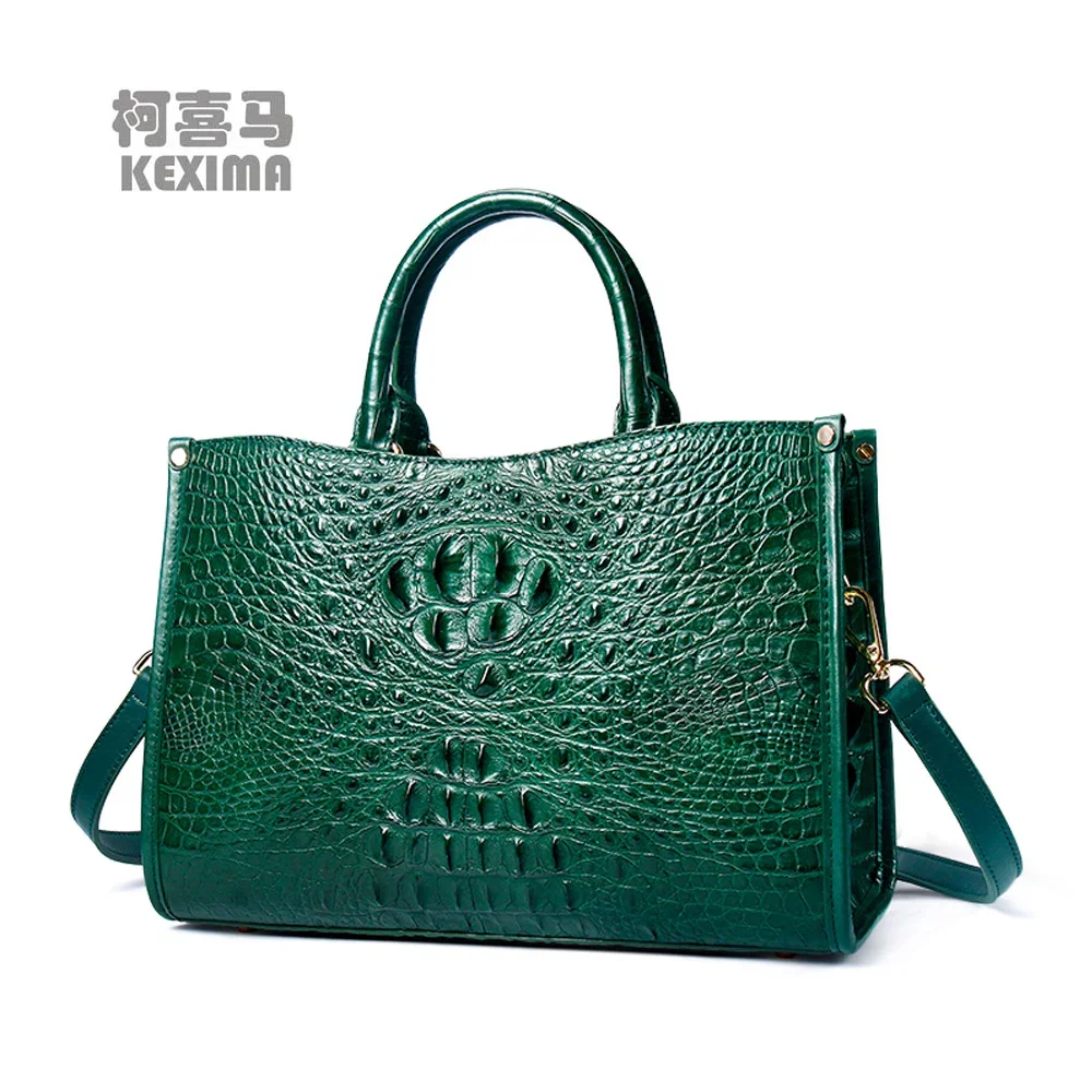 

Keximayuanyuan женская сумка из крокодиловой кожи импортная женская сумка из крокодиловой кожи большая вместительная сумка на одно плечо женская сумка