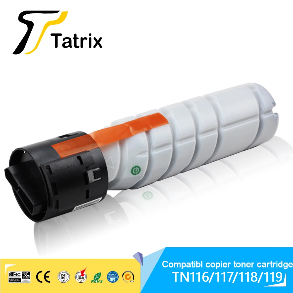 Tatrix Compatible TN116 TN117 TN118 TN119 copier toner cartridge  for Konica Minolta Bizhub 164 184 185 7718 7721 AD161 AD199