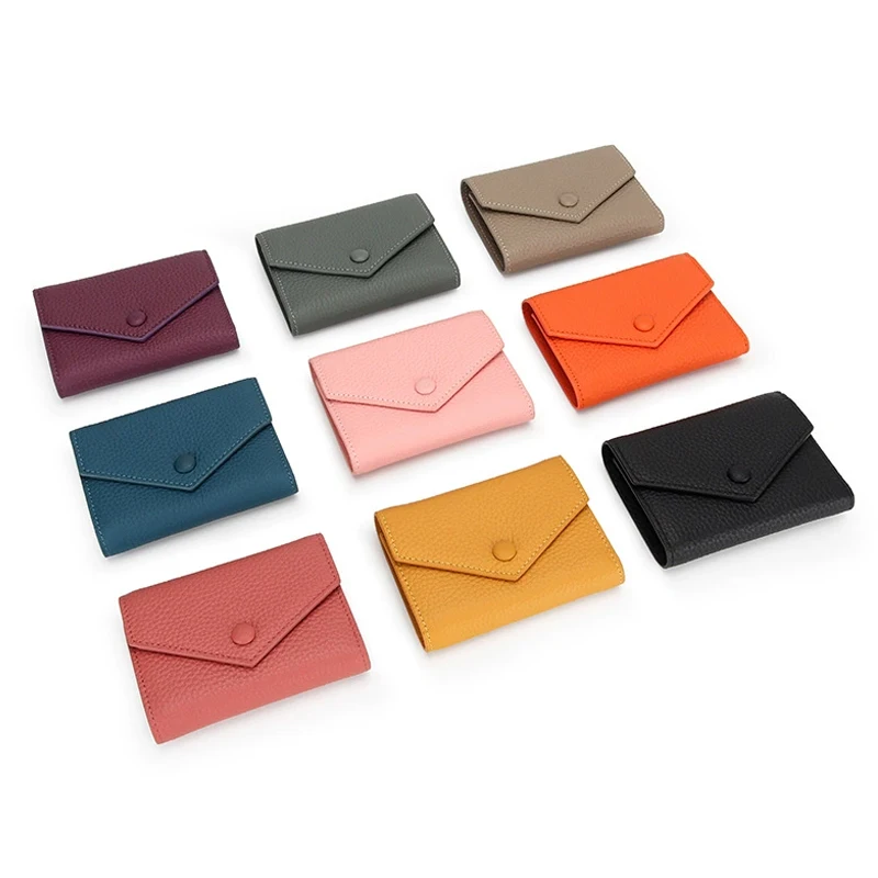 

Genuine Leather Short Wallets Portable Cowhide Small Zipper Money Coin Purse Men Women Earphone Pouch Card Holder Bags