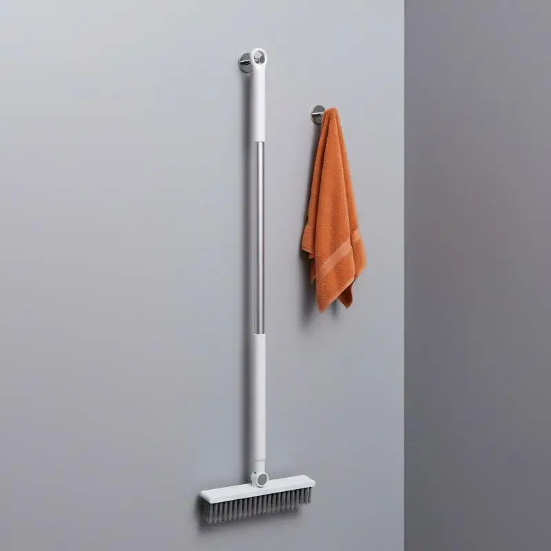 Brosse de nettoyage à long manche pour les fentes, poils flexibles en forme de V, éliminateur de taches tenaces pour les espaces difficiles d'accès, nettoyage domestique