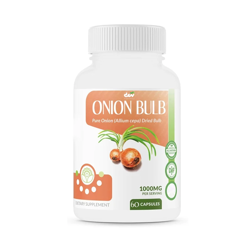 Natural Onion Extract 1000mg - Allium Cepa Herbal Supplement, 60 Capsules