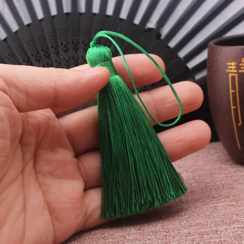 2Pcs/Lot  8cm Silk Tread Tassel Jewelry Curtain Garment Decor Accessory For DIY Key Chain Cellphone Bag Fringe Trim Pendant