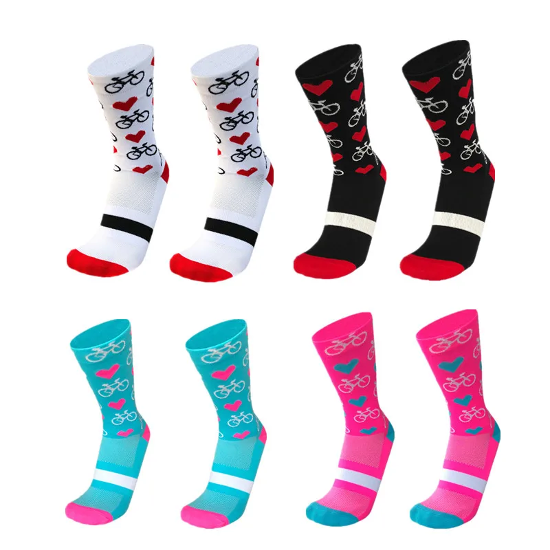 Women Competition Compression Professional Cycling Socks New Men Road Bicycle Socks Outdoor Racing Bike Sport Running Socks