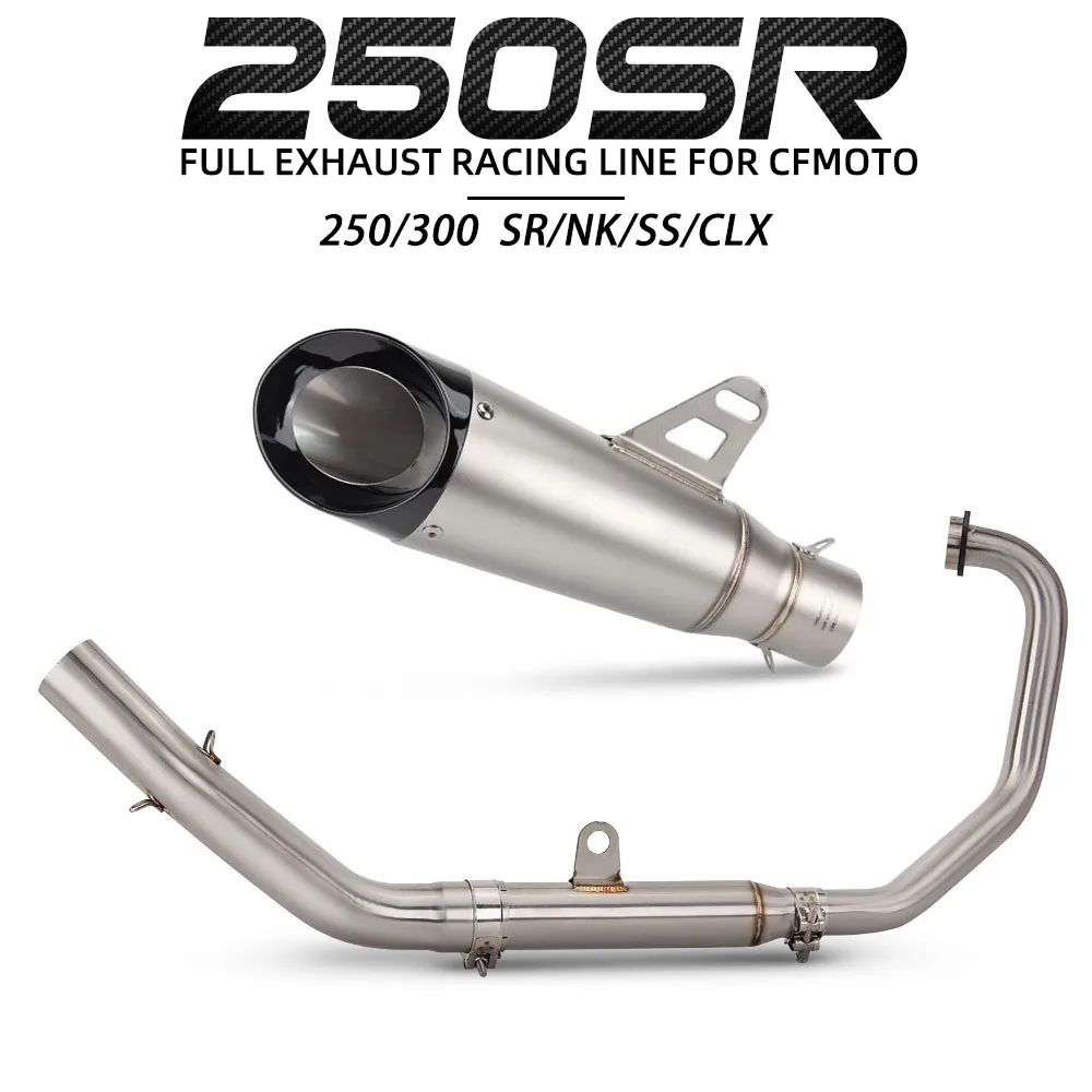 300SR Exhaust System For CFMOTO 250SR 250SS 300SS 250NK 300NK 250CLX 300CLX Motorcycle Exhausts Kit Manifold Project S1 Muffler