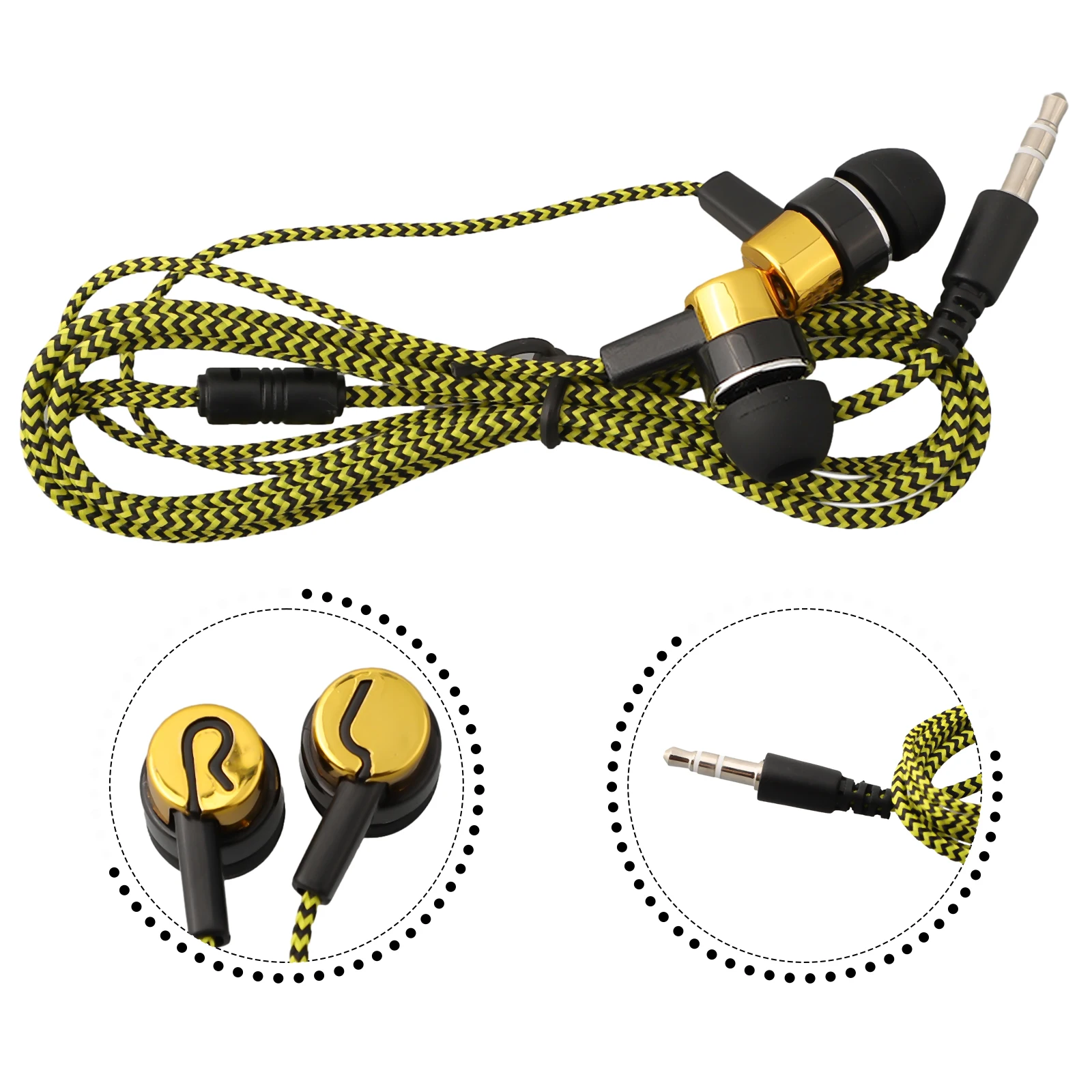 

Wired Headphones 3.5mm Sport Earbuds With Bass Phone Earphones Stereo Headset With Mic Volume Control Music Earphones