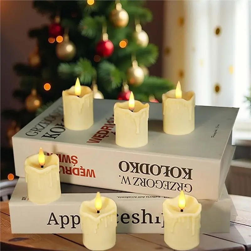 A03F-Remote Controlled Rechargeable Flameless LED Tea Light Candles With Timer Function For Home Wedding Table Centerpieces Deco