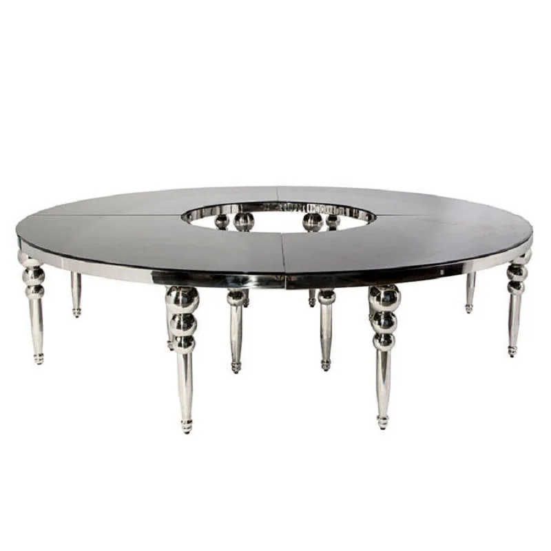 luxury stainless stee wedding table round or s shape