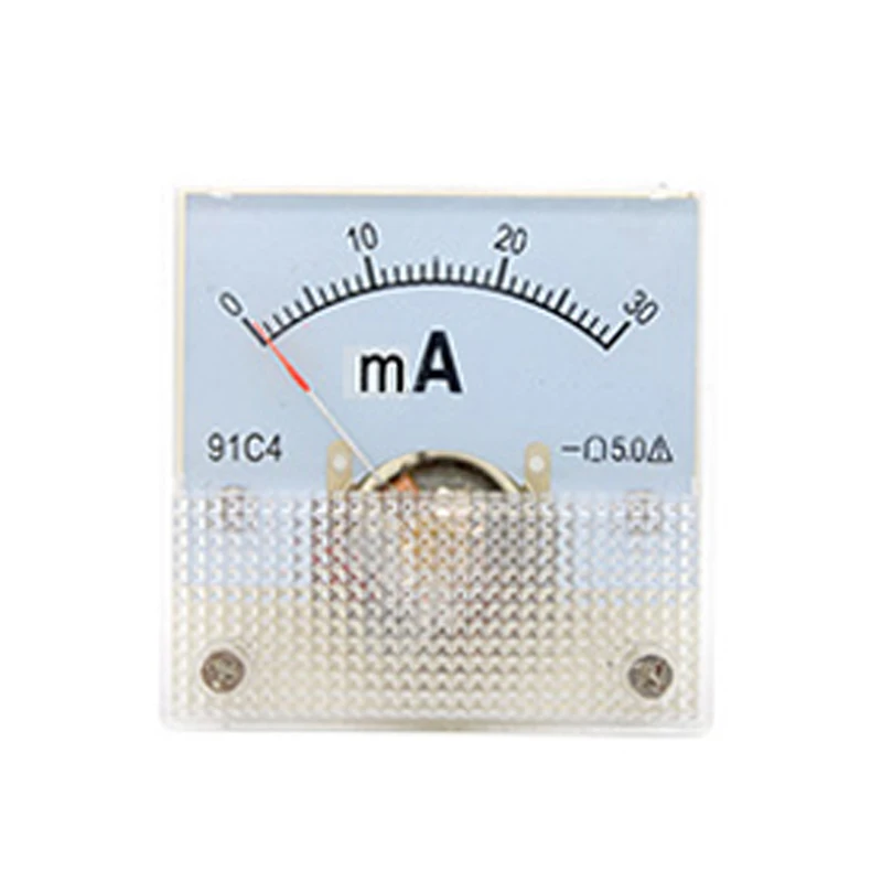 91C4- mA DC Pointer type milliammeter 1mA 5mA 10mA 50mA 100mA 200mA 300mA 500mA Analog Mechanics Plate table Ammeter