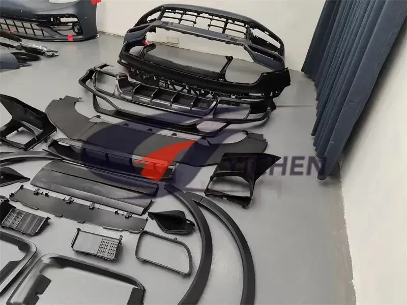 Turbos-Style Carbon Fiber Body Kit For Porsche Cayenne 9Y0 Upgrade PP  Molded Front Lip Rear Diffuser Side Skirt