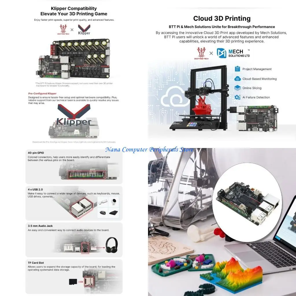 

F68C BTT V1.2 Control Board for 3D Printers Running Klipper Firmware Power