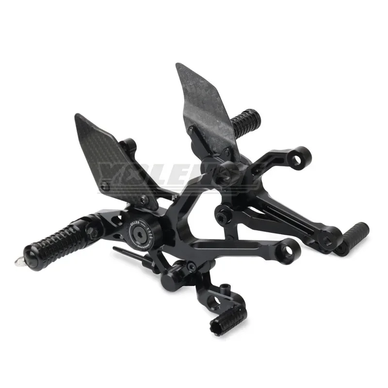 

Motorcycle Footpeg Foot Rests Accessory CNC Adjustable Footrests Rearset Rear For PANIGALE V4 Panigale V4S 2025 Carbon Fiber