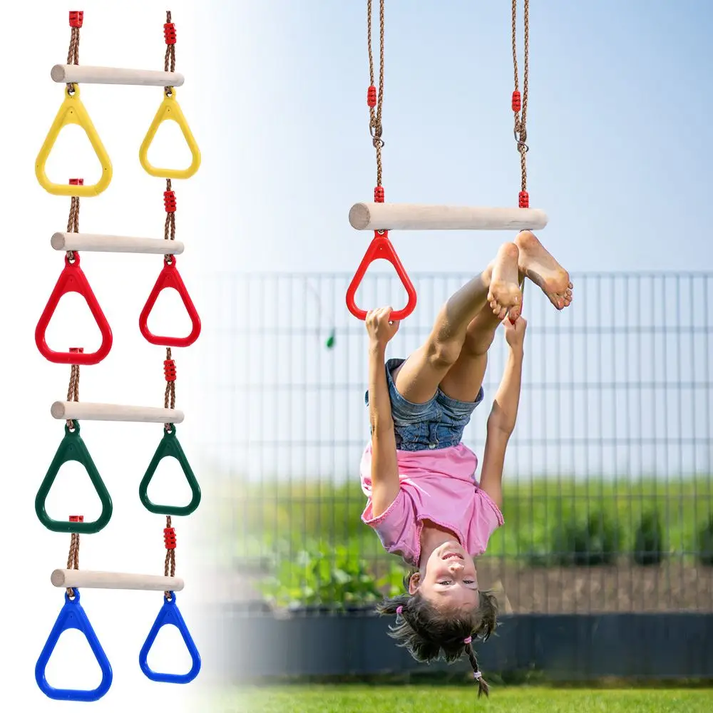 

For Kids Boy Girl Outdoor Playground Games Children Fitness Toys Pull Up Ring Arm Training Gym Rings Kids Swings Rings