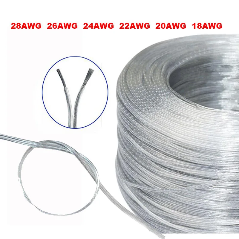 10m 2pin 18AWG 20AWG 22AWG 24AWG 26AWG 28AWG Extension Cable for LED Strip Tape String Connect Electric DIY Wire D2