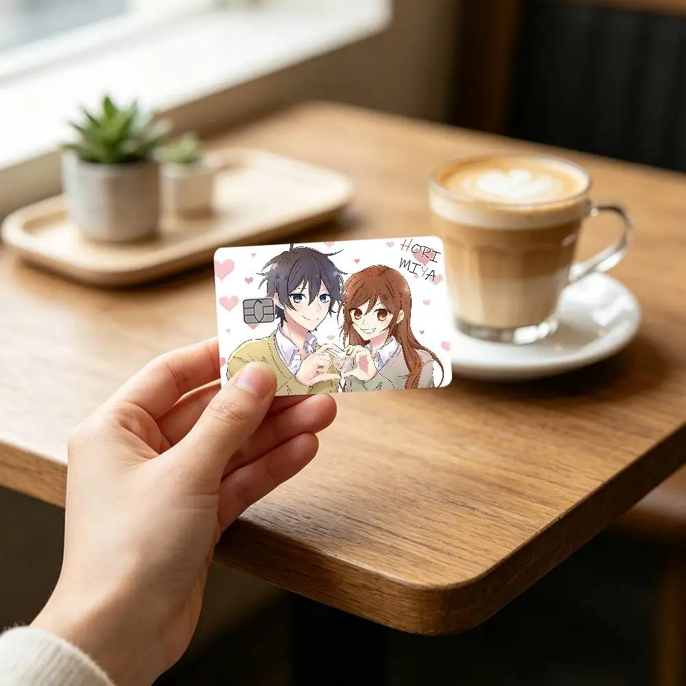 Anime H-horimiya Card Stickers Credit Card DIY Card Protector Stickers Waterproof Film Skin Cover