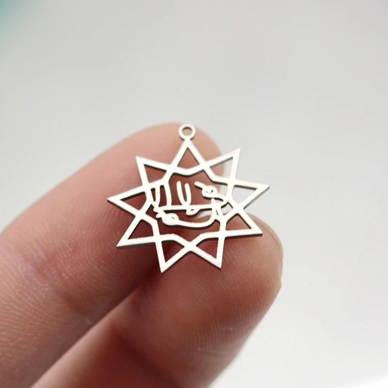 3pcs DIY Amulets Lucky Messianic Biblical Hebrew Charms Palestine Steel Pendant Fit Necklaces Bracelets Jewelry Making Supplies view 4