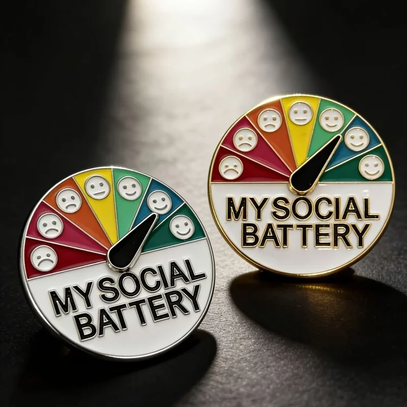 1Rotatable mood surface alloy lapel badge，Colorful emoticon face decoration badge，Interactive costume accessories，Suitable for j
