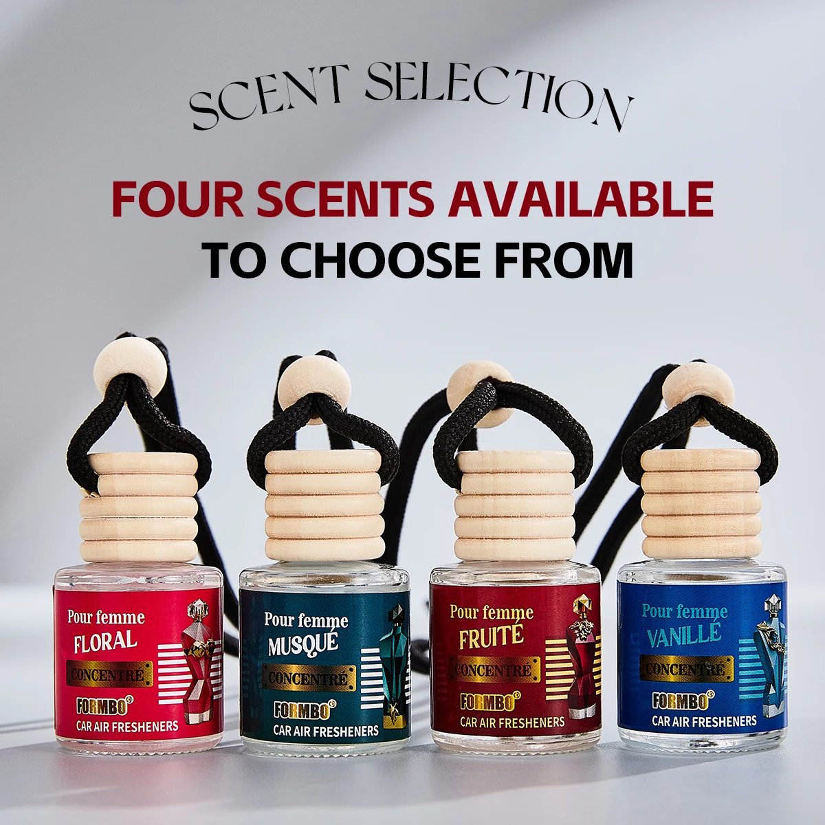 Hanging Car Perfume, Car Air Freshener, Long-Lasting Fragrance, Eliminates Unpleasant Odors, Maintains Charming & Fresh Scent