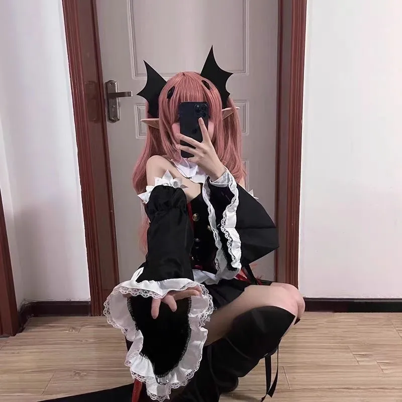 Anime séraphin de la fin Krul Tepes Cosplay épingle à cheveux chauve-souris démon pince à cheveux Vampire diable chapeaux coiffure Halloween accessoire de cheveux