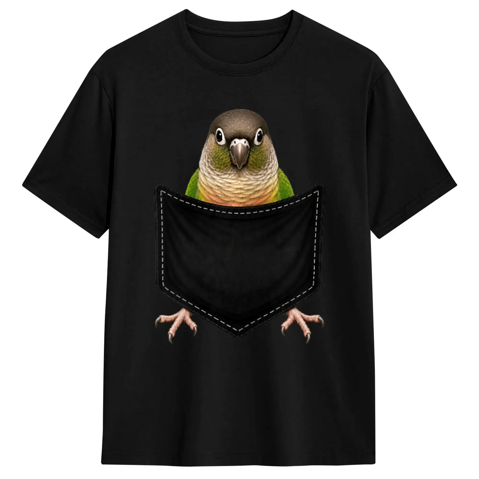 Green Cheek Conure Lover Cute Pocket Parrot T-Shirts Men  Funny Cotton Tee Shirt Crew Neck Short Sleeve T Shirt Gift Idea Tops