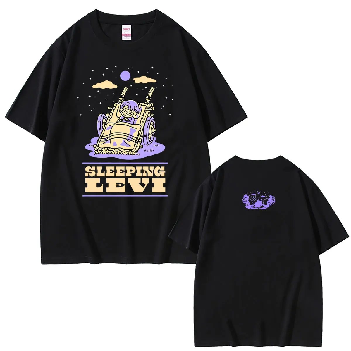 Anime „Attack on Titan“ Levi Ackerman T-Shirt im gleichen Stil für Männer und Frauen, Manga, lässiges, humorvolles T-Shirt, Herren, 100 % Baumwolle, Oversized-T-Shirt. – Detail 3