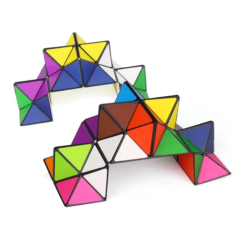 2pcs Set Colorful Folding Cube Magic Star Infinite Cube Puzzle Toy Children Kids Gift Toy Youth Adult Instruction