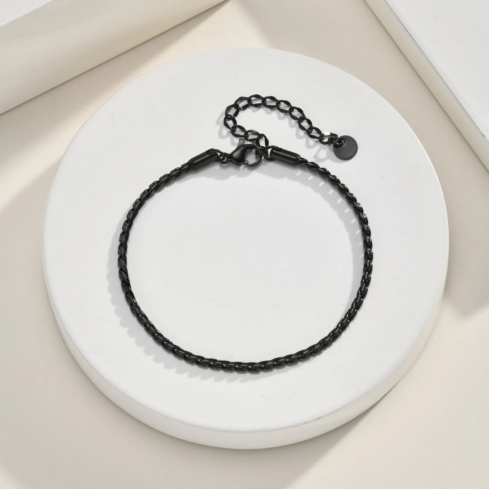 Vnox schwarzes Edelstahlarmband für Herren, Punk-Armband mit gemischten Kettengliedern, verstellbares Pulseira-Armband für Herren, Hip-Hop-Schmuck, Geschenk – Detail 6