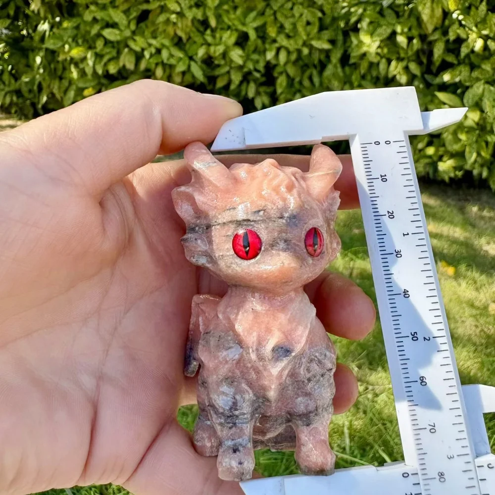 Natural Crystal Hand Carved Cute Baby Dragon Figurine, Mixed Gemstone Fantasy Creature Statue, Home Decor Healing Crystal Gift