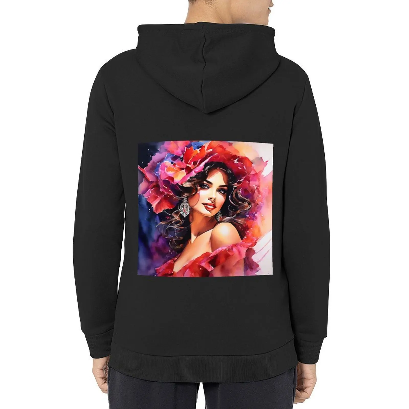 

Portrait of the Spanish Dancer. Hoodie autumn jacket men men's winter sweater autumn hoodie men