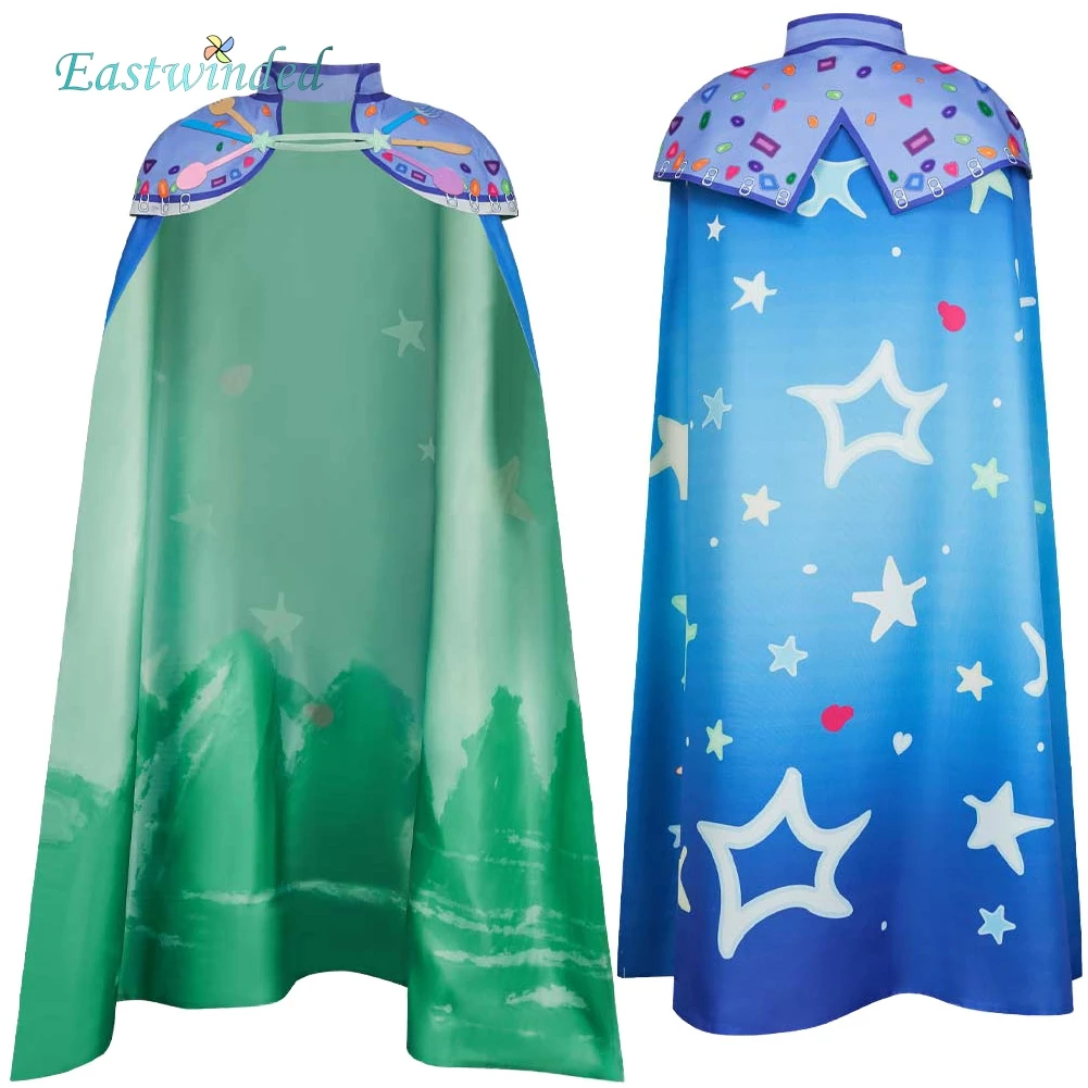

Ellio Cosplay Green Blue Cloak 2025 Cartoon Movie Ellio Roleplay Costume Outfits Men Women Disguise Halloween Carnival Party