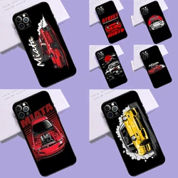 Car MX-5 Miata Case Cover For iPhone 12 13 Mini 11 14 15 Pro Max Plus X XS XR SE 2020 SE 2022 7 8 Coque