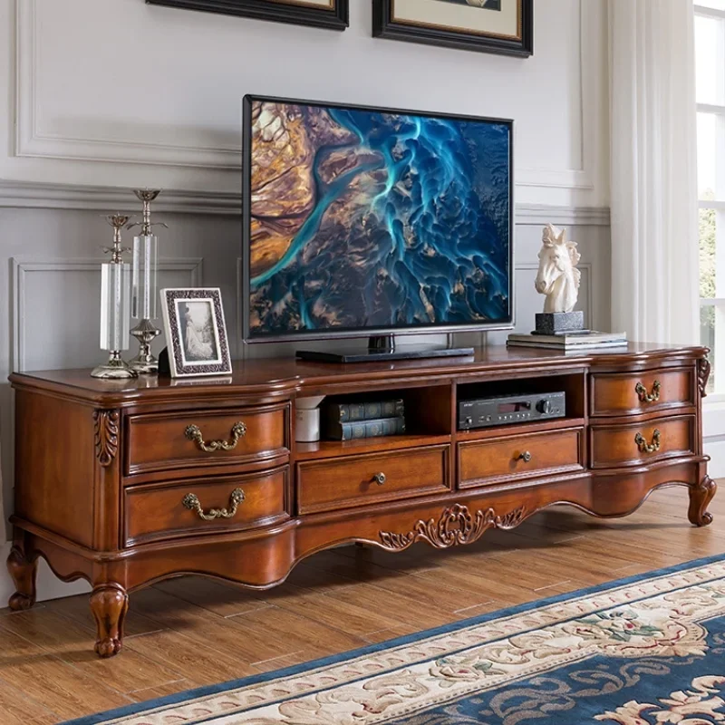 

Wooden Luxury Tv Cabinet Living Room Retro Standing Cabinet Entertainment Center Meuble Tv Avec Rangement House Furniture