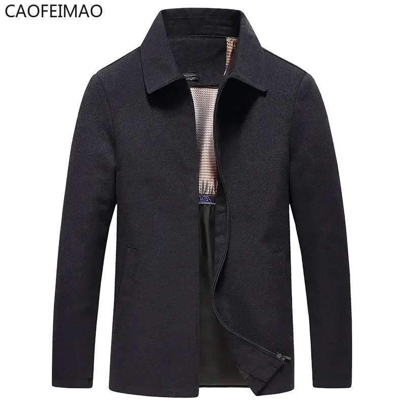 High Quality New Brand Casual Fashion Lapel Autumn Winter Mens Coat 2025 Men Clothing Fashion Jacket Solid Classic Windbreaker