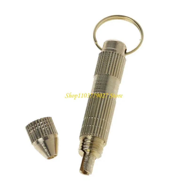 C4DF Multifunctional 4 in1 Mini Portable Golden Opener Screwdrivers Ear Pick Ear Cleaner Keychain