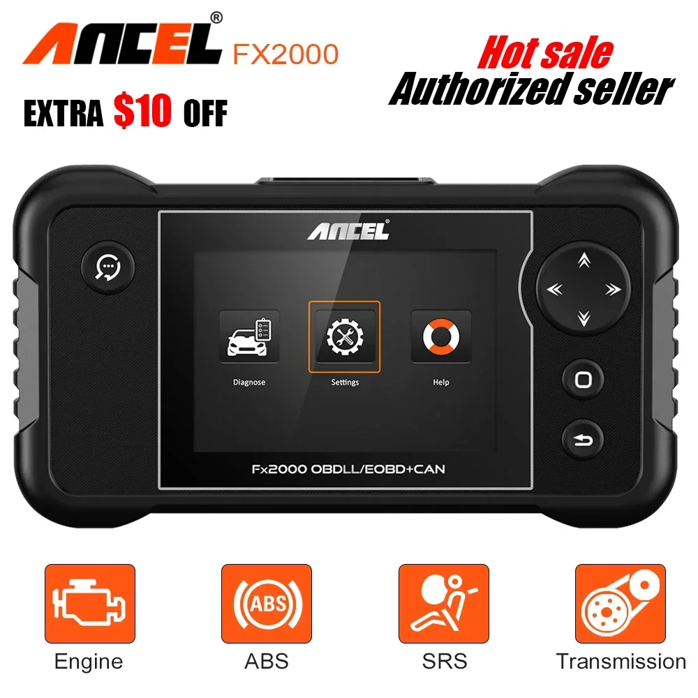 ANCEL FX2000 Car Scanner ABS SRS Transmission Airbag OBDII Scanner Diagnostic Tool Car Engine Code Reader Vehicle Scan Tools