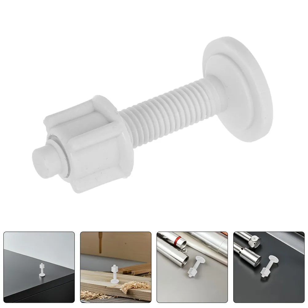 

8pcs Toilet Seat Screws Universal Plastic Bolts with Rubber Expansion for Toilet Lid Replacement Repair Heavy Duty Hinge