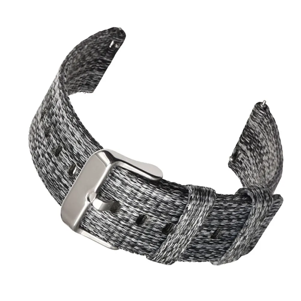 

1pc Canvas Watch Band Black 20Mm Durable Replacement Strap For Galaxy Watch Comfortable Fit Band Strap Watchband Men Women