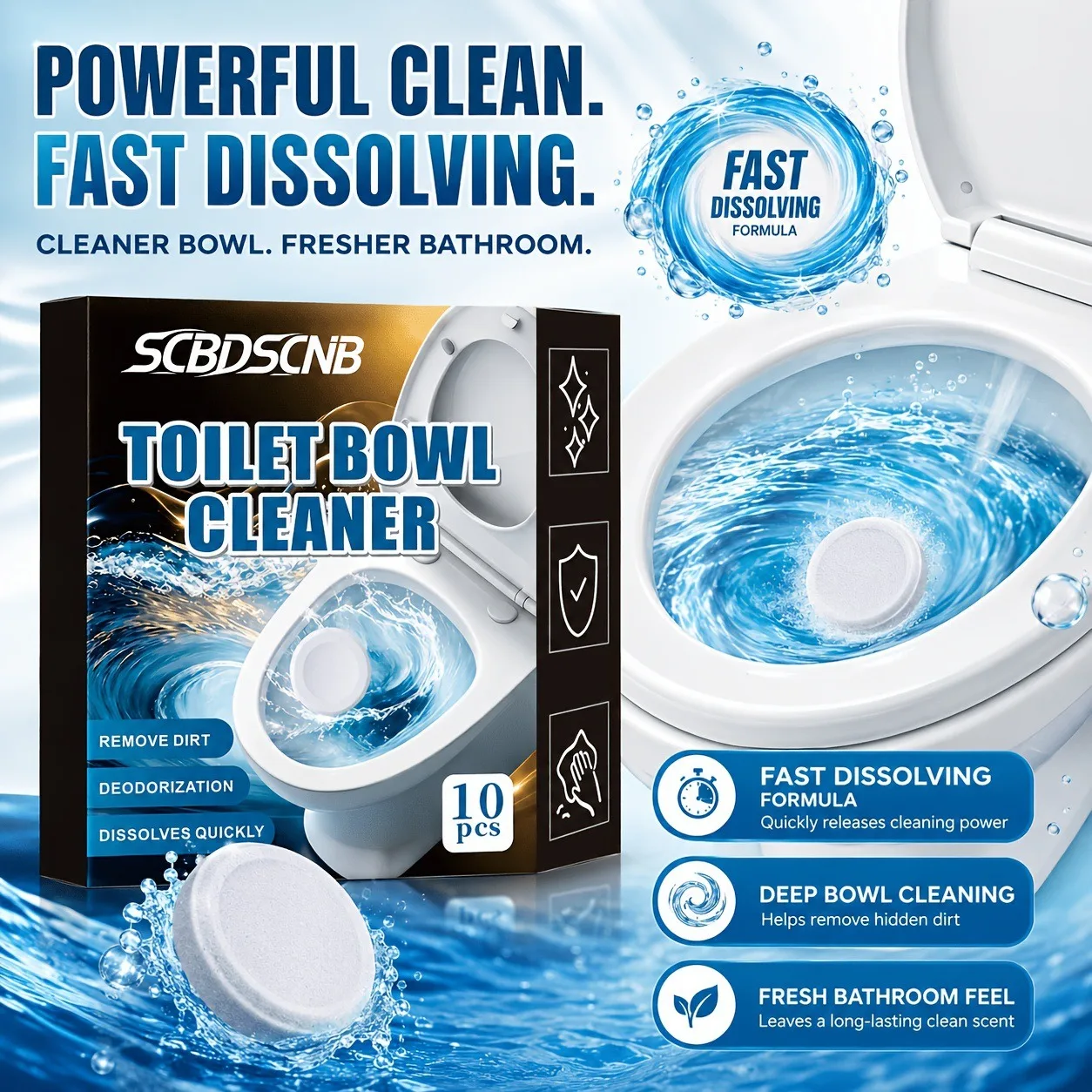 Home Toilet Cleaning and Maintenance Effervescent Tablets, Stain Decomposition, Odor Removal, and Purification,Cleaning Products