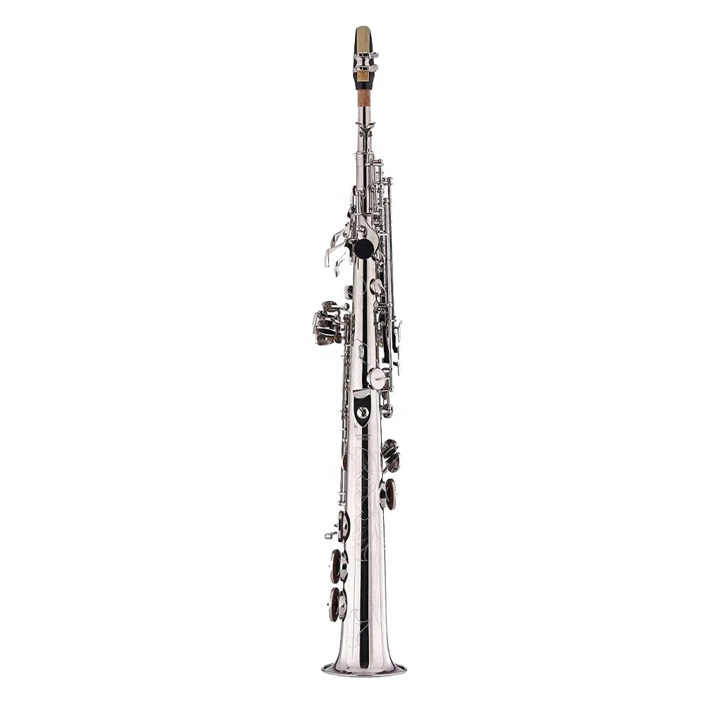 

High Quality Cheap Nickel Plated Soprano Saxophone BB Tone Foldable Wind Instrument JYSS101N